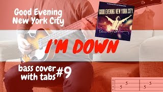 IM DOWN  The Beatles Paul McCartney GENYC BASS COVER WITH TABS  Höfner 5001 [upl. by Leraj]