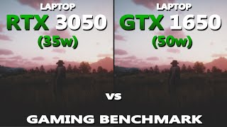 Laptop GTX 1650 50w vs RTX 3050 35w Gaming Benchmark  HP Victus vs Asus Vivobook 15 Gaming Test [upl. by Aitram]