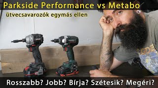 Parkside Performance vs Metabo ütvecsavarozó teszt összehasonlítás vélemény [upl. by Marina]