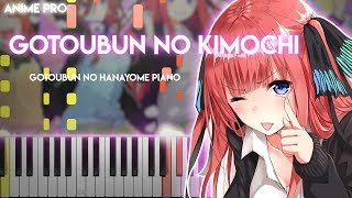 Gotoubun no Kimochi  Gotoubun no Hanayome OP synthesia piano tutorial [upl. by Eurydice774]