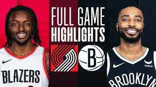 TRAIL BLAZERS at NETS  FULL GAME HIGHLIGHTS  January 7 2024 [upl. by Elitnahc630]