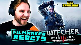 FILMMAKER REACTS THE WITCHER 3  ALL CINEMATIC TRAILERS  KILLING MONSTERS  A NIGHT TO REMEMBER [upl. by Noelani]