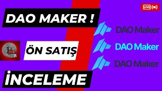 DAO MAKER SCRİPT NETWORK ÖN SATIŞ İNCELEME  🔥 POTANSİYELLİ ÖN SATIŞ  🤑 [upl. by Cocks181]