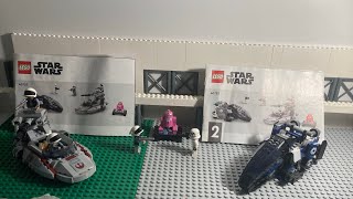 Lego Star Wars Rebel Speeder and Imperial Dropship Review [upl. by Alduino509]