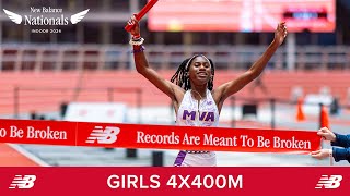 Girls 4x400m Relay  New Balance Nationals Indoor 2024 [upl. by Furmark]