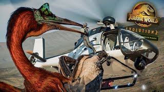 QUETZAL CAN EAT THE RIFLEMAN PTEROSAURS ATTACK HELICOPTER  Jurassic World Evolution 2 [upl. by Eutnoj381]