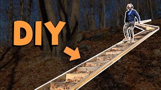 Make These EASY DIY Outdoor Stairs for Slopes [upl. by Hortensia]