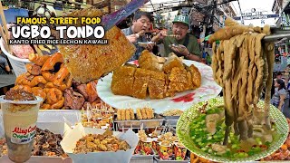 Filipino Street Food in “UGBO TONDO MANILA”  Kanto FRIED RICE LECHON KAWALI TUMBONG SOUP [upl. by Notnef193]