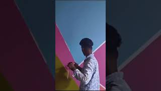 Wall designs aibro tape painting [upl. by Hayimas]