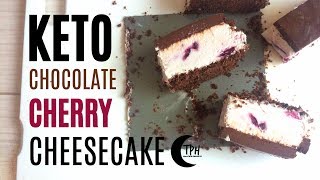 Keto Chocolate Cherry Cheesecake  LowCarb NoBake Cheesecake Recipe  SugarFree Cheesecake [upl. by Philippa]