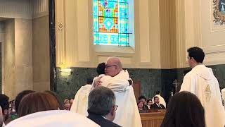 Receiving of Chalice and Fraternal Kiss  Diocese of Joliet Ordination 2024 [upl. by Ademla]