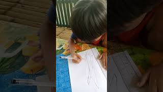 drawing time isang 5 yrs old na Bata magaling na mag drawing 👈😲 [upl. by Irita]