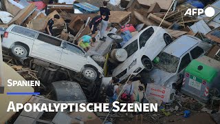 Spanien Apokalyptische Szenen nach Unwetterkatastrophe  AFP [upl. by Livingston]