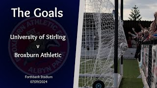 Broxburn Athletic v University of Stirling  Key moments [upl. by Price]