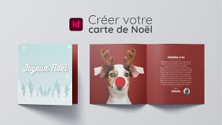 Tuto InDesign 2022  Créer une carte de Noël sous un format dépliant [upl. by Martainn]