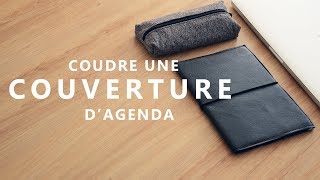 COUDRE UNE HOUSSE DAGENDA EN SIMILI  TUTO RENTRÉE [upl. by Tartaglia]