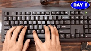 Learn English Typing in 10 Days  Day 8  Free Typing Lessons  Touch Typing Course Tech Avi [upl. by Lerraj]