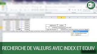 Les fonctions INDEX et EQUIV sur Excel [upl. by Pinkerton]