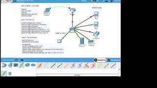 Config Switch and setting VLANs packettracer network computer computerengineering [upl. by Ennaeirb]