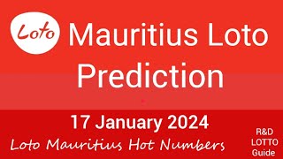 Loto Mauritius Prediction For 17 January 2024  Mauritius Loto Hot Numbers 17012024 [upl. by Dominik]