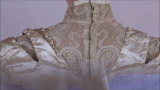 Rare French Edwardian Wedding Dress Circa Antique Fashions [upl. by Sixele]