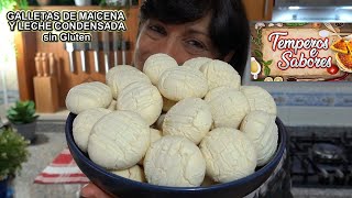 GALLETAS DE MAICENA Y LECHE CONDENSADA sin Gluten sin Huevo y solo 3 Ingredientes Deliciosas [upl. by Eatnwahs]