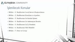 Autodesk Backburner 2015 Kullanımı Render FARM ve İş Yönetimi Bölüm 1 [upl. by Hershel]