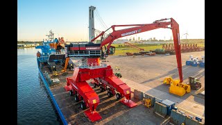 Double delivery of Mantsinen 300M gantry to Mammoet Nederland and Cuypers Vorkliften [upl. by Sateia]