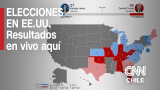 ELECCIONES en EEUU  Resultados y mapa EN VIVO Kamala Harris vs Donald Trump [upl. by Mailliwnhoj]