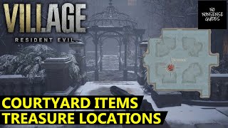 Resident Evil Village Courtyard Items amp Treasure  All Locations  How to Clear Courtyard [upl. by Shevlo]