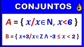 EXTENSIÓN Y COMPRENSIÓN DE CONJUNTOS  varios ejemplos [upl. by Wrand]