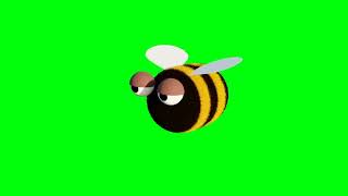 Honey Bee Cartoon animation green screen  Bee green screen [upl. by Aifos]