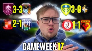 Championship Predictions Gameweek 17 [upl. by Yrtnahc]