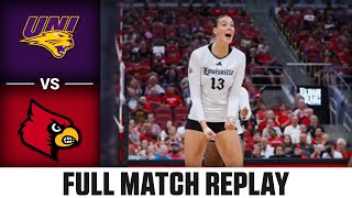 UNI vs Louisville Full Match Replay  2024 ACC Volleyball [upl. by Ahsekyt420]