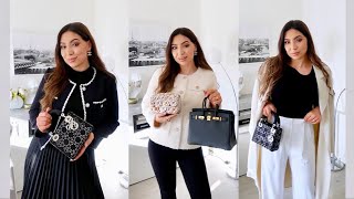 Fall Luxury Outfits Styled With Chanel Dior amp Hermes  Goelia Try On Haul [upl. by Macleod]