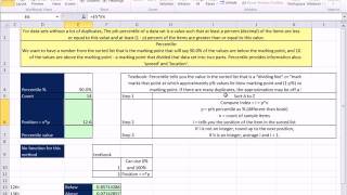 Excel 2010 Statistics 27 Excel 2010 Functions for Percentile Quartile and Rank [upl. by Nancee]