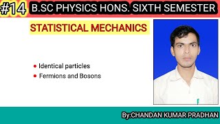 STATISTICAL MECHANICS Identical particles Fermions and Bosons [upl. by Ymirej]