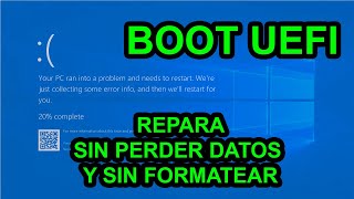 REPARAR INICIO DE WINDOWS 10  UEFI [upl. by Honoria]