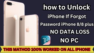 How To Unlock Iphone If Forgot Password Iphone 88plus Unlock Iphone 8 Plus [upl. by Eliathan179]