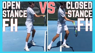 Open Stance Forehands vs Closed Stance Forehands [upl. by Callie811]