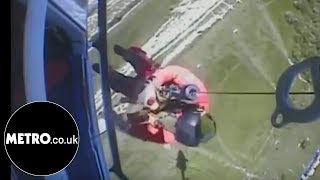 Schoolboy saved by rescue crew on the white cliffs of Dover  Metrocouk [upl. by Esihcoc]