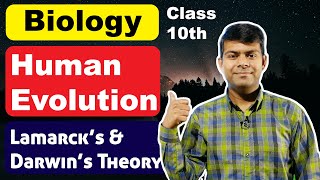 Human Evolution  Lamarck and Darwin Theory of Evolution  Biology Class 10th 2024 Exam [upl. by Newberry290]