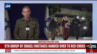 WATCH The IDF Spokesperson gives his nightly briefing as fifth group of hostages is being released [upl. by Barlow]