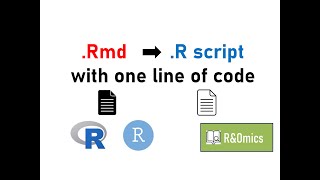 How to Convert Rmd file to R script with one line of code [upl. by Orfurd339]