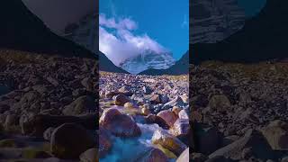 Massive Mount Kailash amp Manasa Sarovara  Sacred Home of Lord Shiva 🕉️🏔️ Shorts [upl. by Rowan]