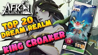 Top 20 King Croaker Dream Realm Daily Boss  AFK Journey [upl. by Hesta]