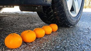 EXPERIMENT Car vs Mandarins MampM  Crushing Crunchy amp Soft Things by Car  Car Crushing Soft Things [upl. by Ramad]