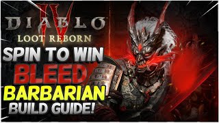 WhirlWind Bleed Barbarian Build Guide Diablo 4 Season 4 [upl. by Eltrym]