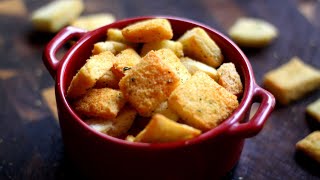 Air Fryer Croutons Recipe 🍞 Only 3 Ingredients [upl. by Hudis553]