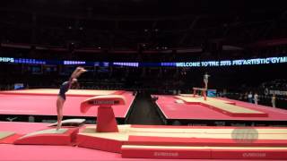 IORDACHE Larisa Andreea ROU  2015 Artistic Worlds  Qualifications Vault 1 [upl. by Azirb]